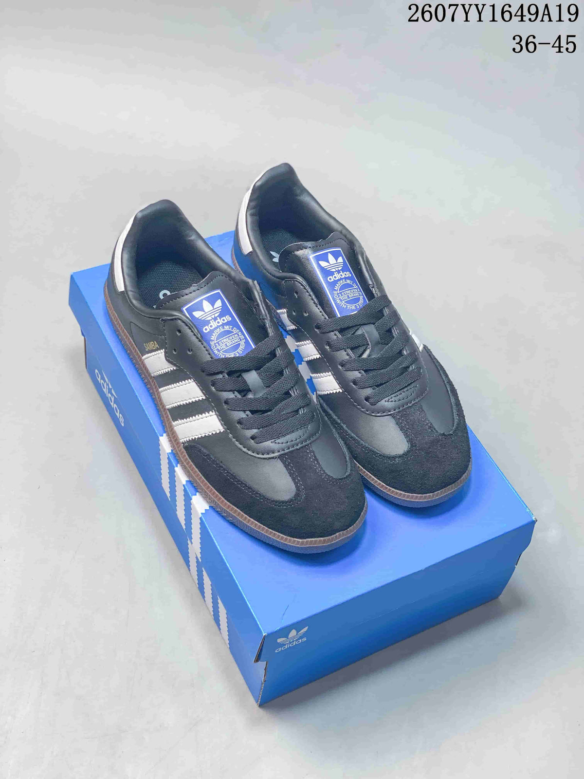 Adidas Samba Low-Top Sneakers in White and Black