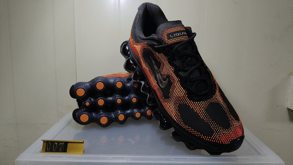 Nike Air Liquid Max Sneakers, Black and Orange