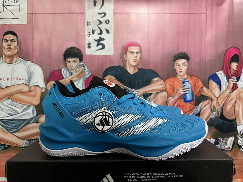Adidas Adizero Blue Basketball Shoes