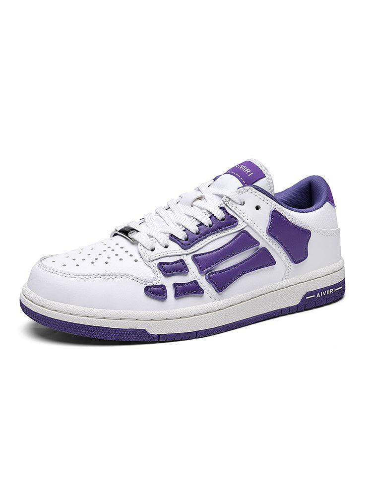 AIMIRI Low-Top Sneakers in White and Purple