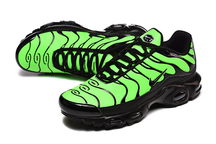Nike Air Max Plus Black and Volt Green Sneakers