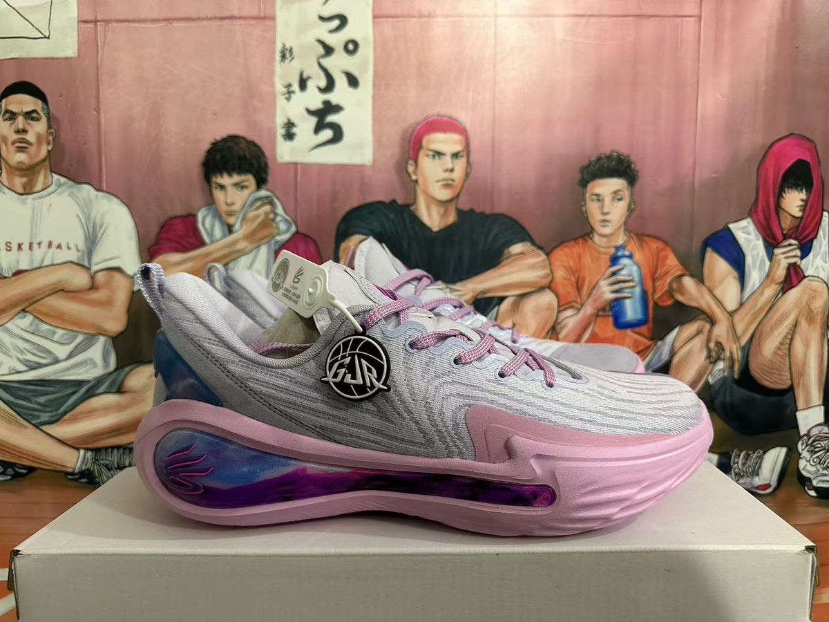 Pink and Gray Basketball Sneakers
