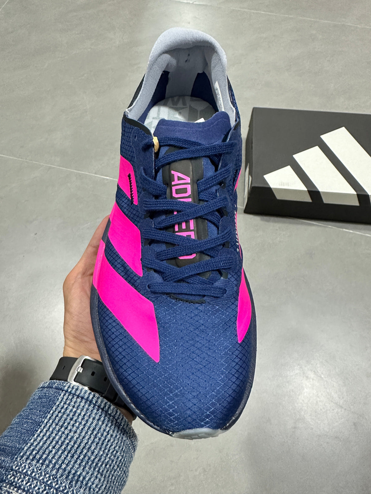 adidas Lightstrike Pro Running Shoes Blue Pink JR6369