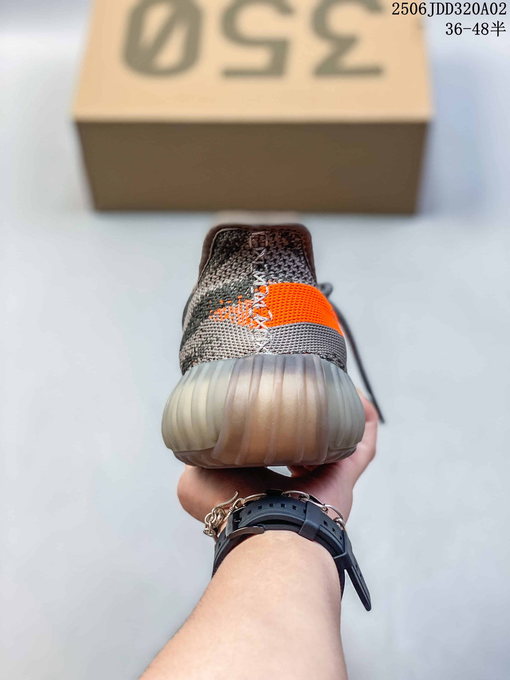 adidas Yeezy Boost 350 Gray Orange Sneakers