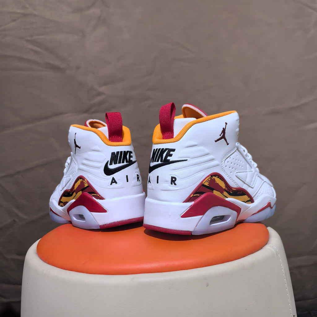 Jordan 6 Retro White and Red High-Top Sneakers