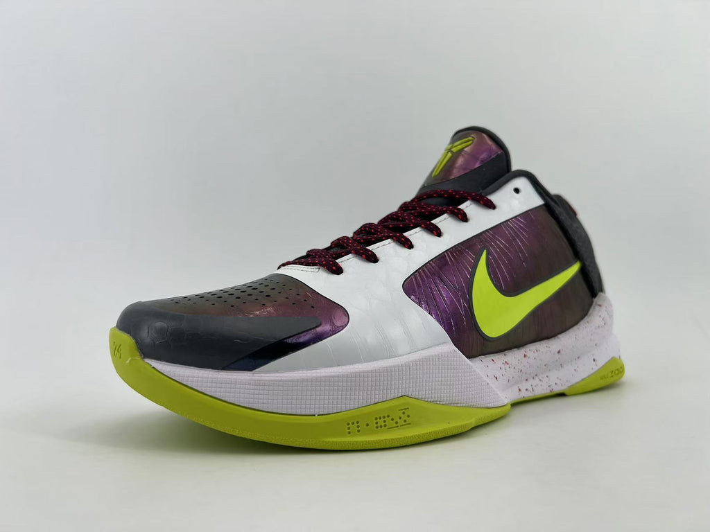 Nike Kobe 5 Protro Basketball Shoes White Purple Volt CD4991-100
