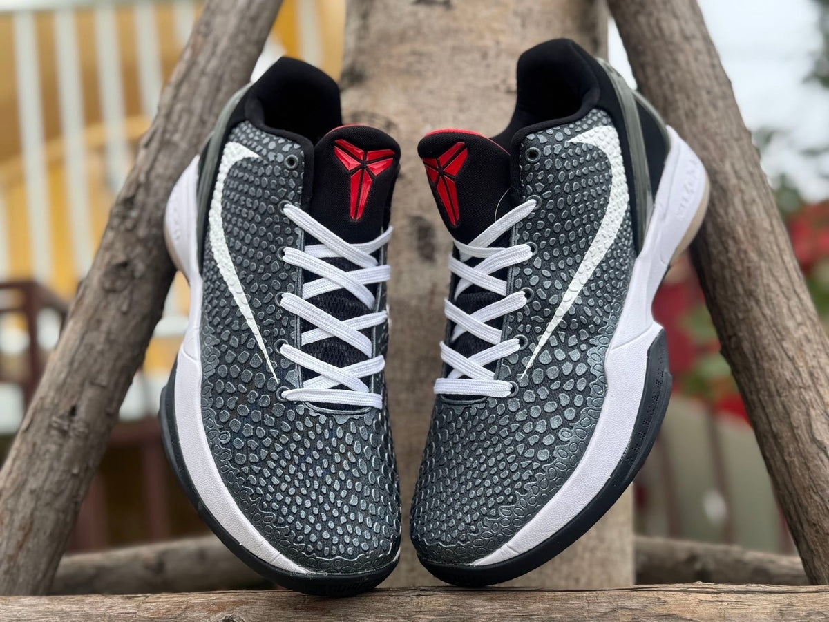 Nike Kobe 6 Basketball Shoes Black White Red