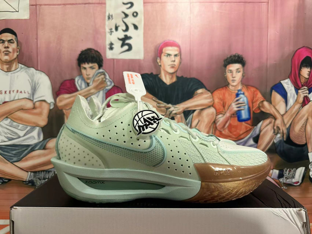 Nike ZoomX Basketball Shoes in Pale Green with Gum Sole