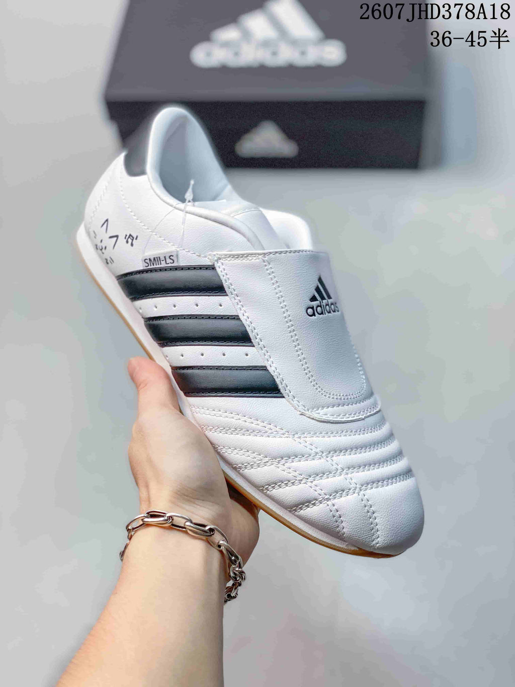 adidas Taekwondo SMIL-LS Low-Top Sneakers White Navy