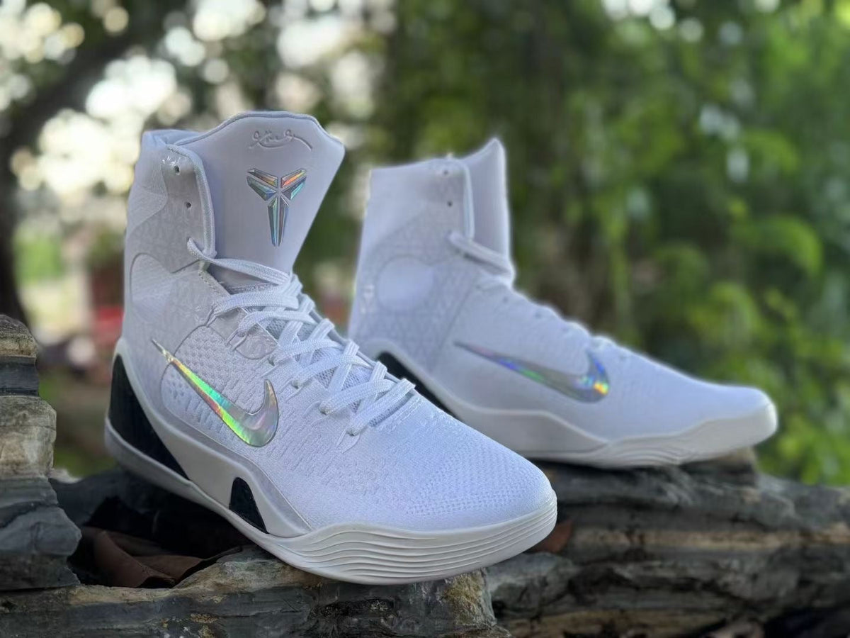 Nike Kobe 9 Elite High Halo White Basketball Shoes