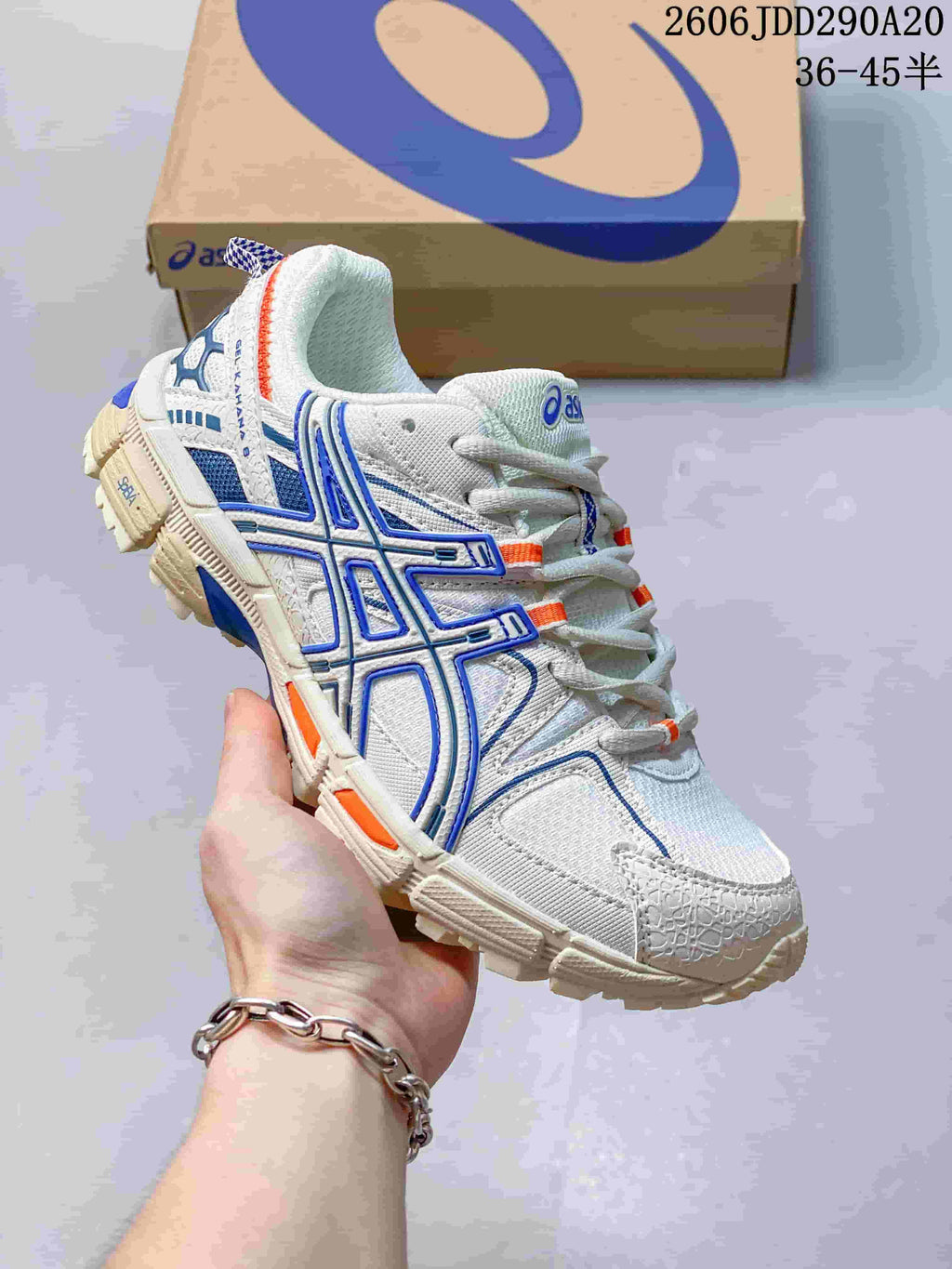 ASICS Tiger Gel-Kahana 8 Sneakers White Blue Orange 612000ASOEW