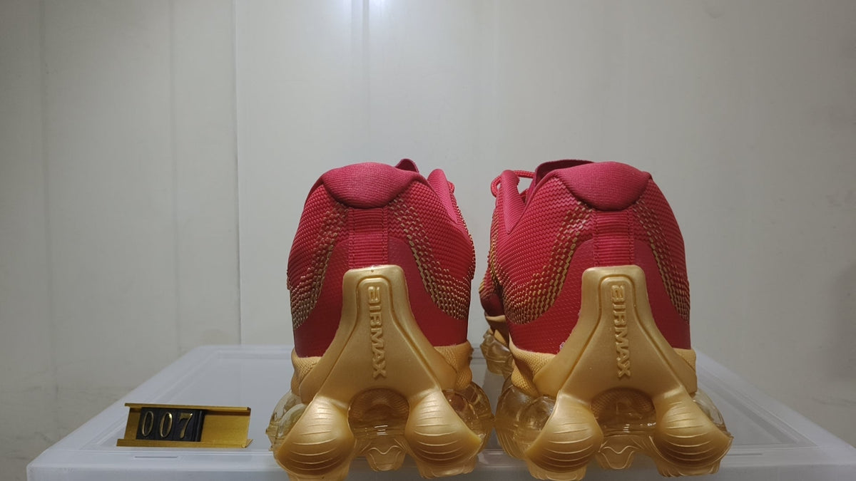 Nike Air Liquid Max Red and Gold Sneakers