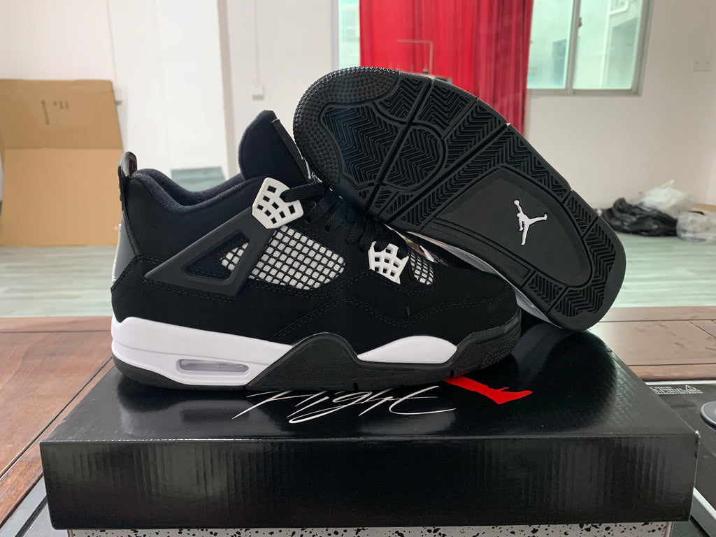 Jordan 4 Retro Sneakers in White and Burgundy
