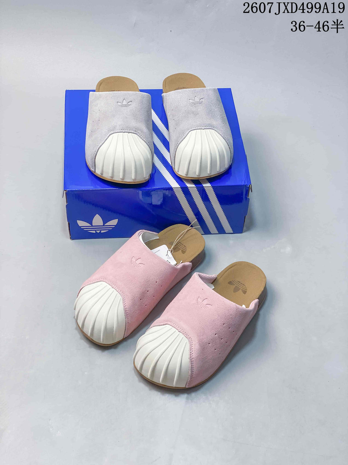 adidas Adimule Mule Slides Grey and Pink 2607JXD499A19
