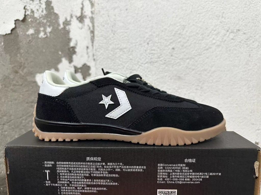 Converse Trainer-Style Sneakers in Black and White