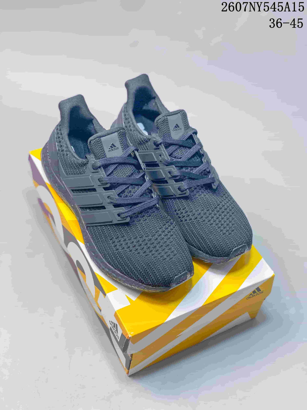 Adidas Ultraboost Light Knit Sneakers White and Dark Gray