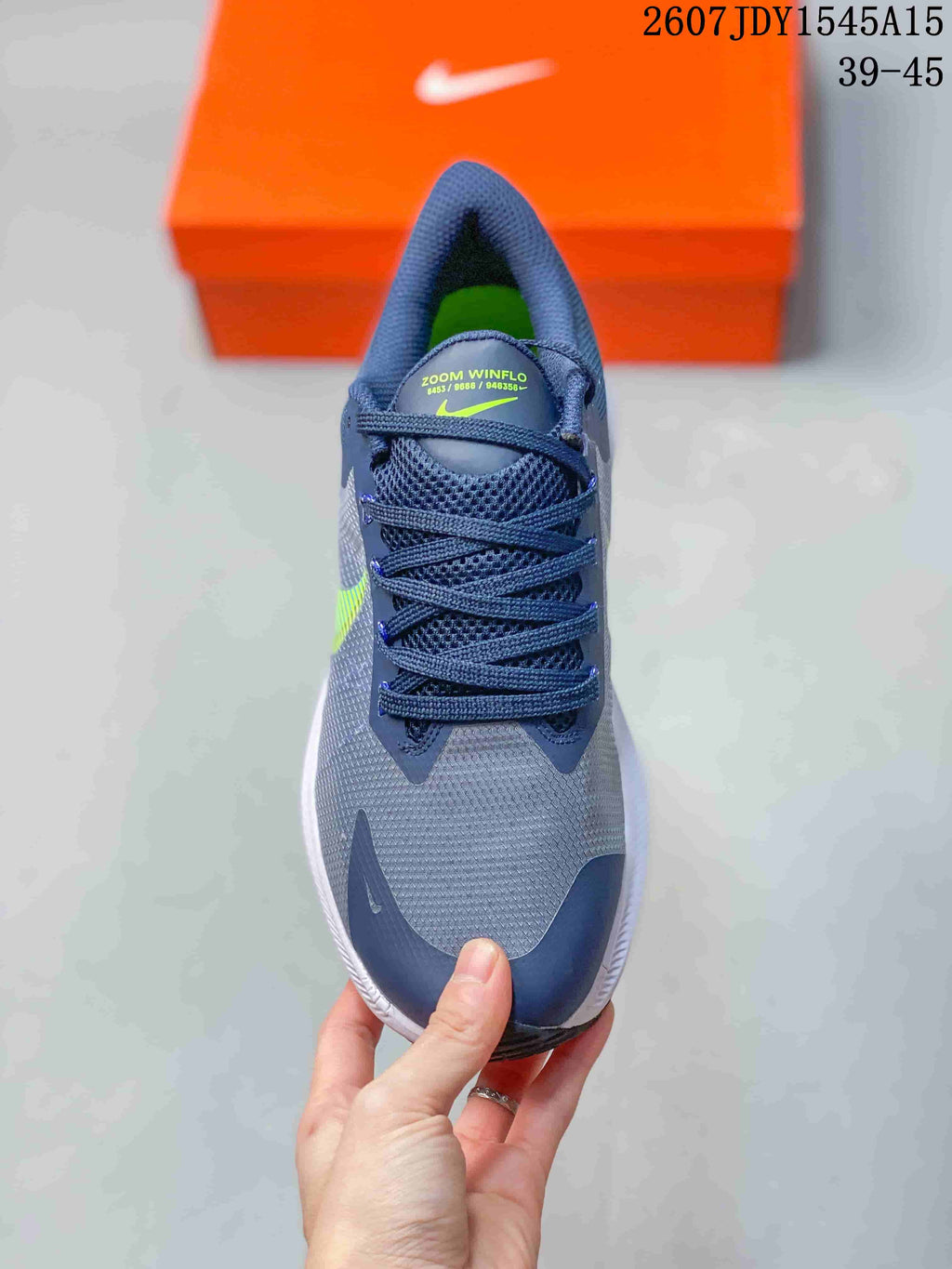 Nike Zoom Winflo 8 Running Shoes Gray Navy JDY1545A15