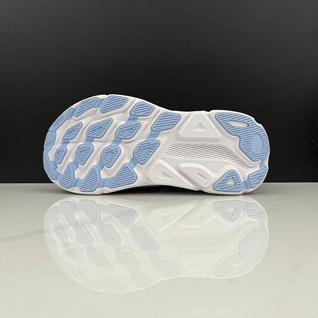 HOKA Clifton 9 Blue and Orange Running Shoes