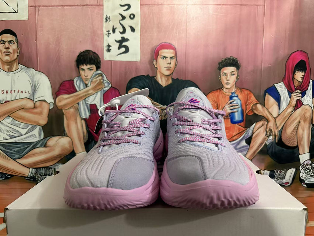 Pink and Gray Basketball Sneakers