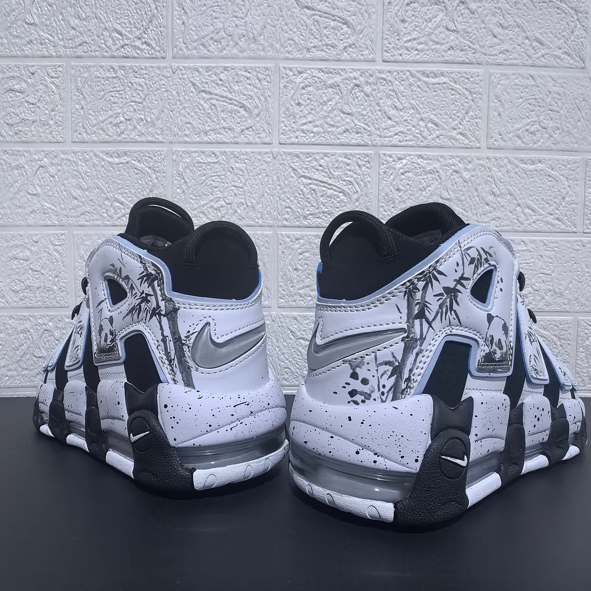 Nike Air More Uptempo Panda Black and White Sneakers