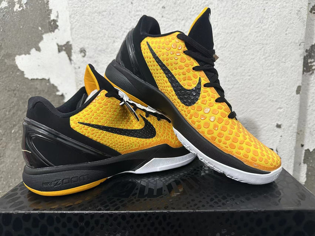 Nike Kobe 6 Protro Yellow Black Basketball Shoes