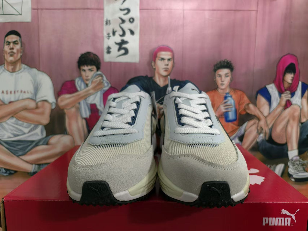PUMA Rider Elite Sneakers in White and Navy