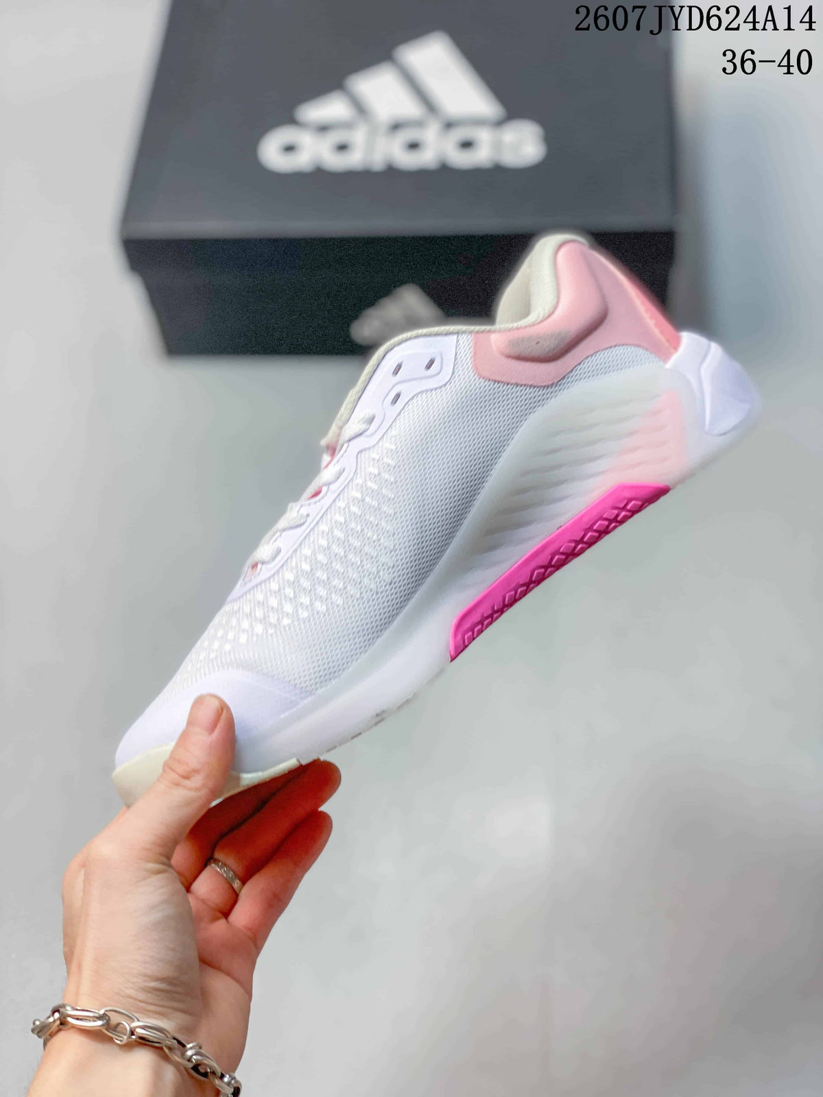 adidas Dropset 4 Training Shoes White Pink Gray
