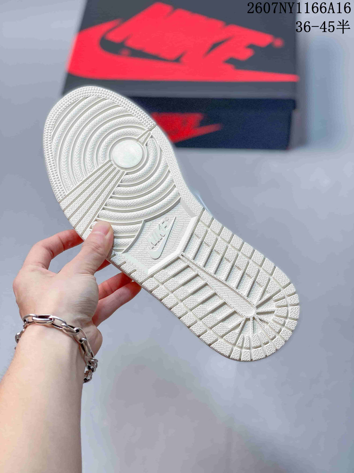 Nike Air Jordan 1 Low White Sneakers 2607NY1166A16