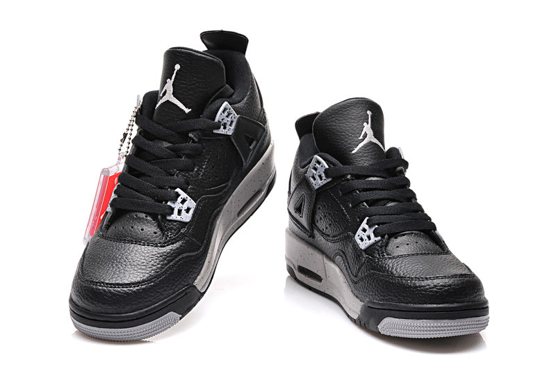 Air Jordan 4 Oreo Black and Grey Basketball Shoes 314254-003
