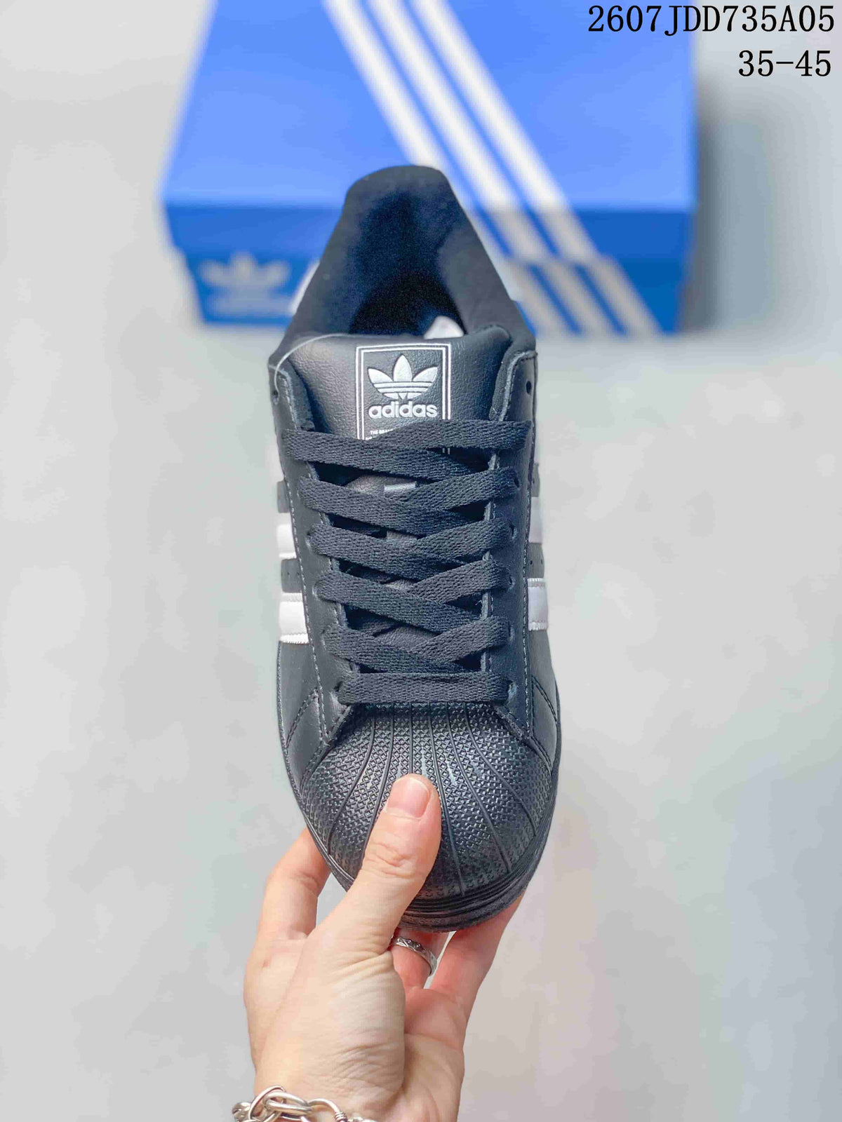 Adidas Superstar Black White Shell-Toe Sneakers 2607JDD735A05