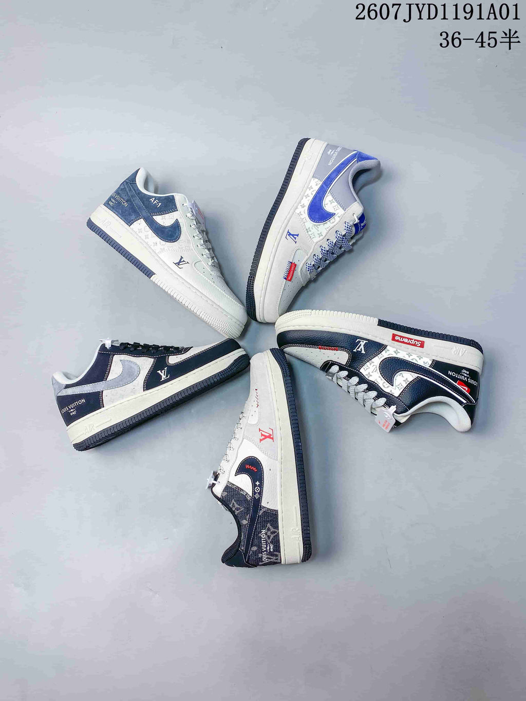Nike Air Force 1 ’07 Low LV-Style Sneakers, Multicolor