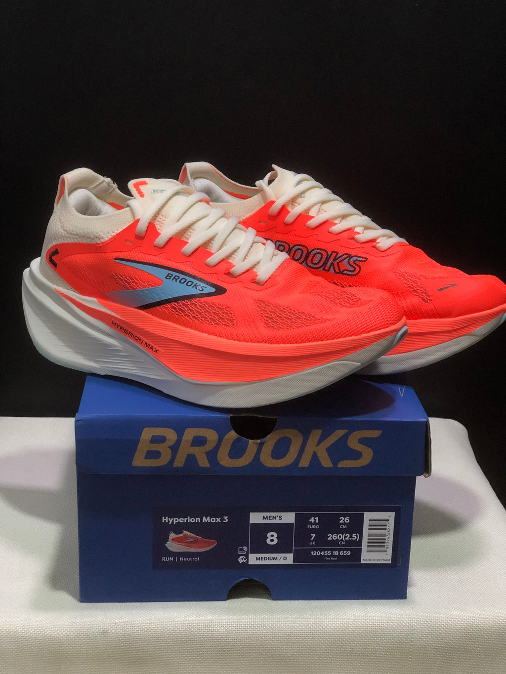 Brooks Hyperion Max 3 Running Shoes, Coral and White