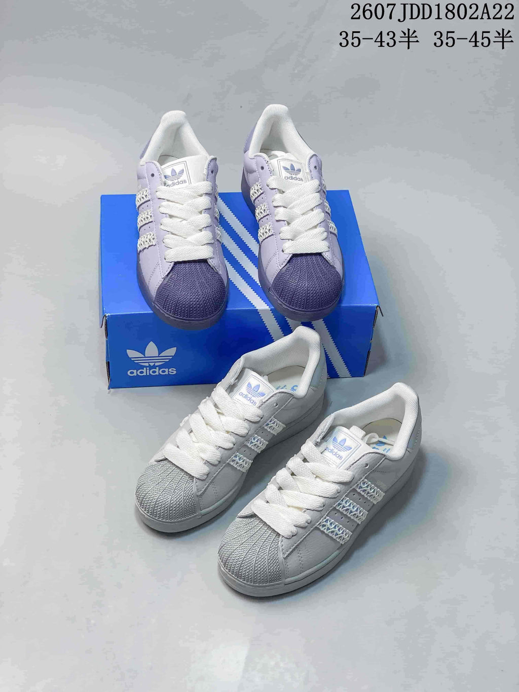 Adidas Superstar Sneakers Lavender and White HQ2646