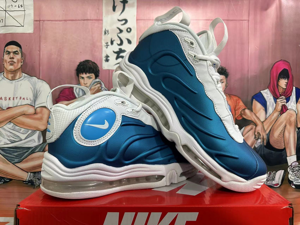 Nike Air Max Uptempo Blue and White Basketball Sneakers