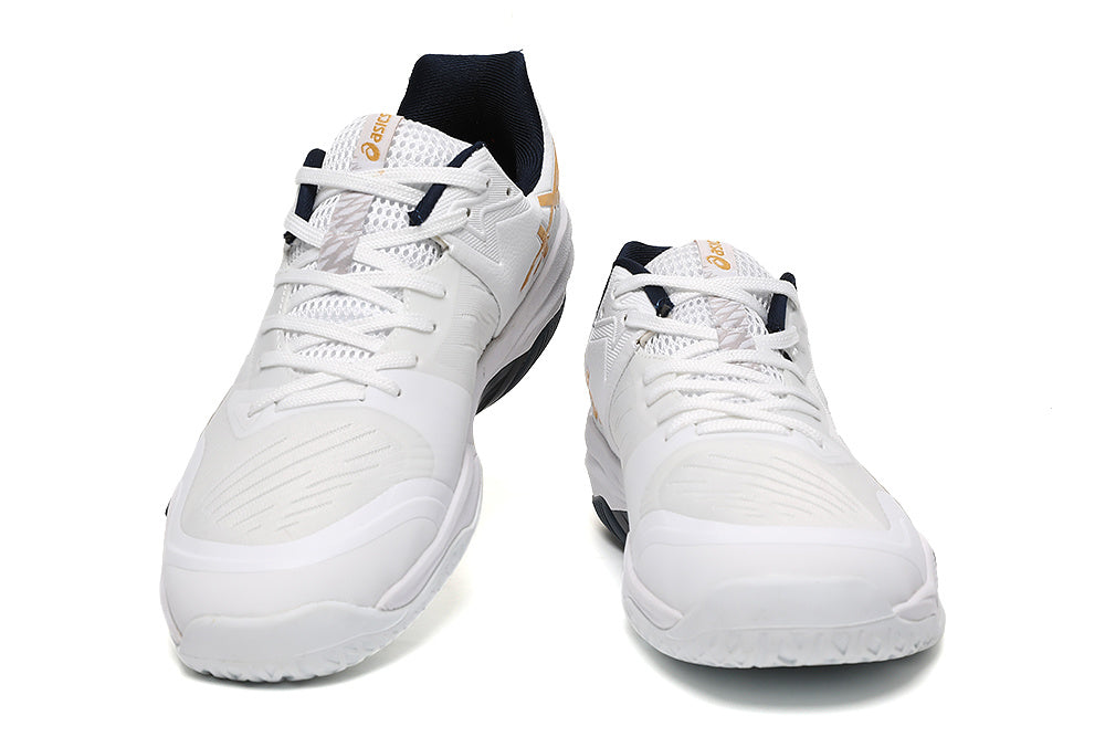 ASICS Court Shoes White Gold Navy