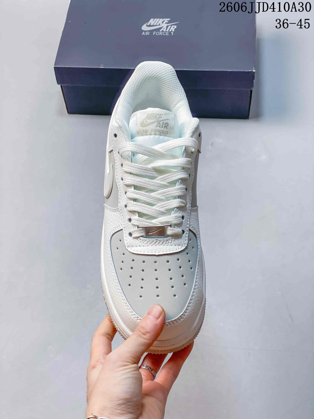 Nike Air Force 1 '07 Low Sneakers, White and Light Grey