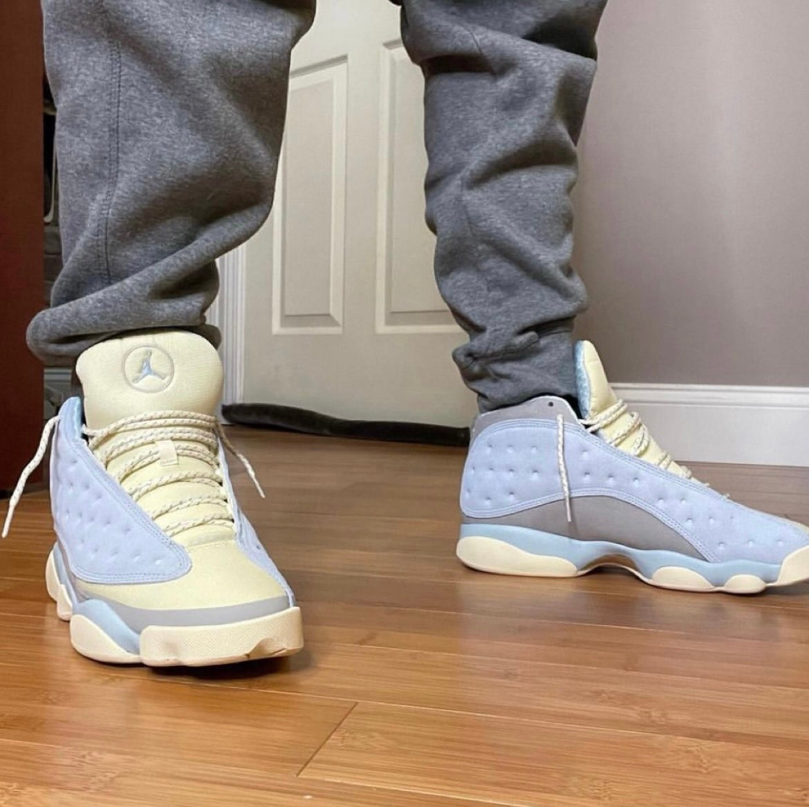 Jordan 13 SoleFly DX5763-100 Sneakers in Blue and Cream