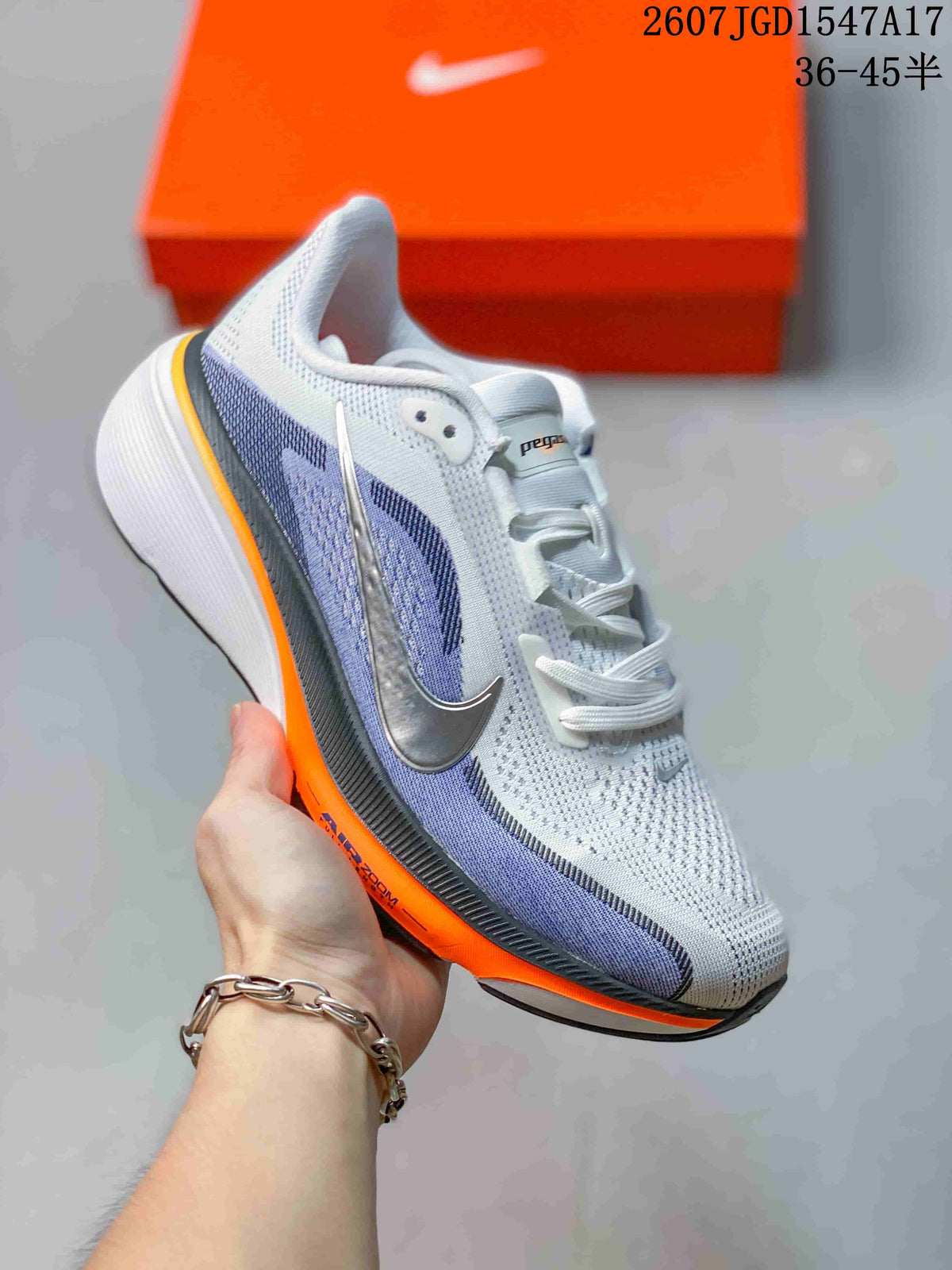 Nike Air Zoom Pegasus 42 Running Shoes White Blue Orange