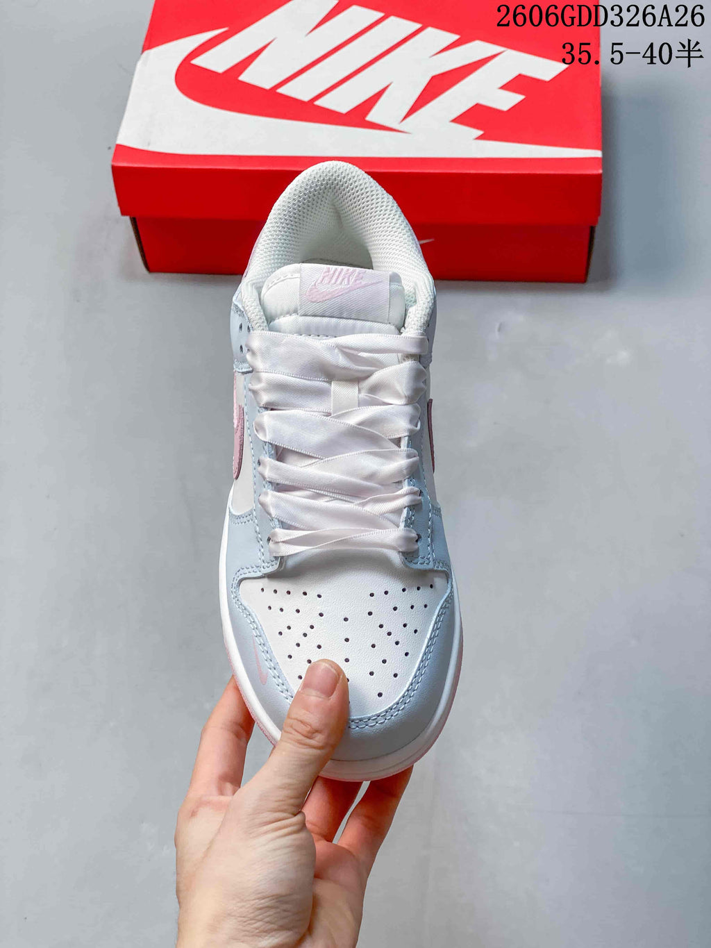 Nike SB Dunk Low Sneakers White Blue Pink IB3484-001