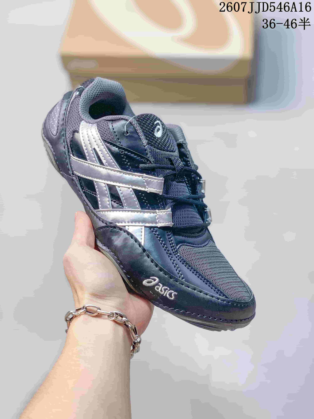 ASICS Hypersync Retro Sneakers Navy Silver 2607JJD546A16
