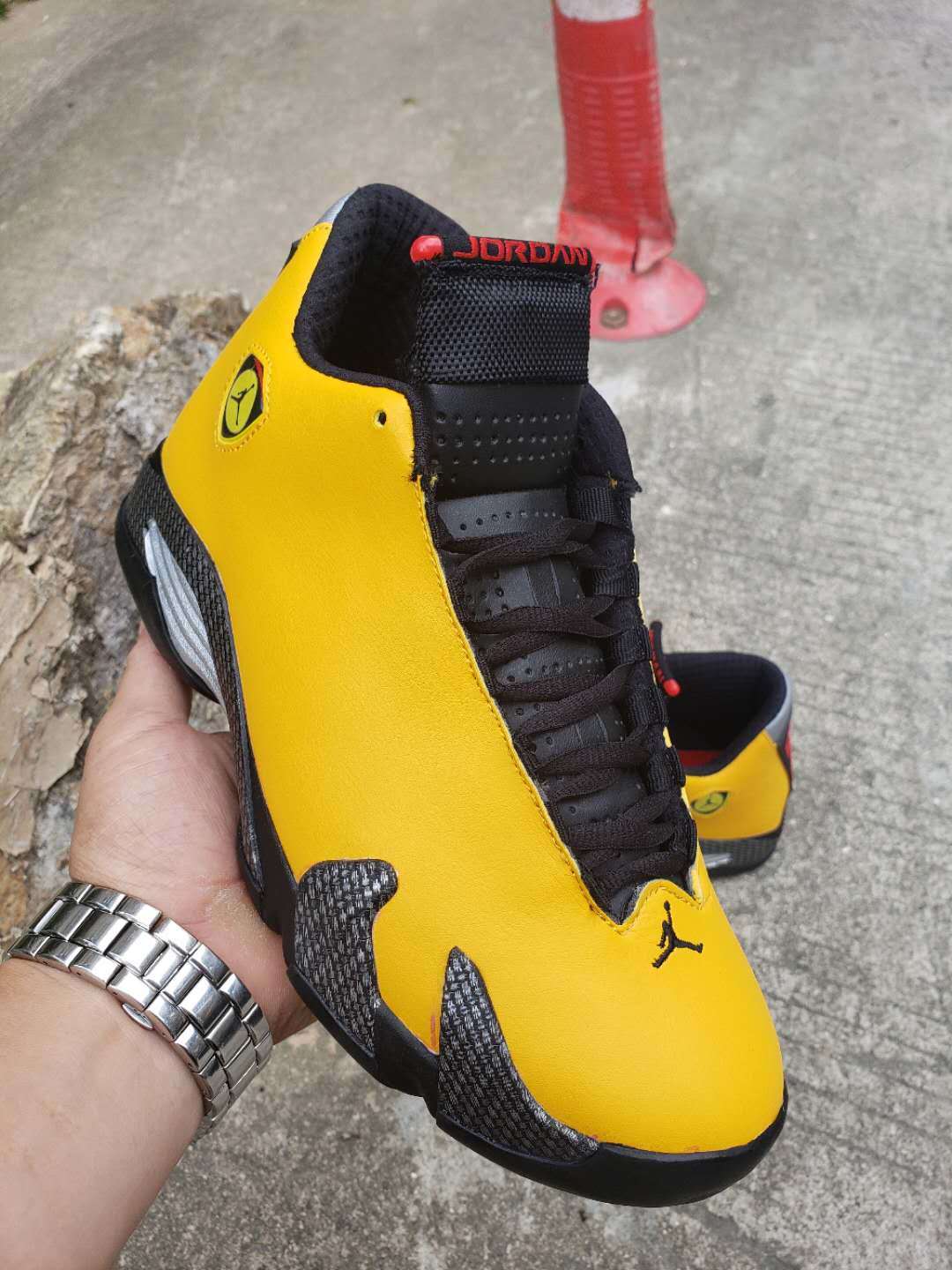 Air Jordan 14 Retro Yellow and Black Men's Sneakers