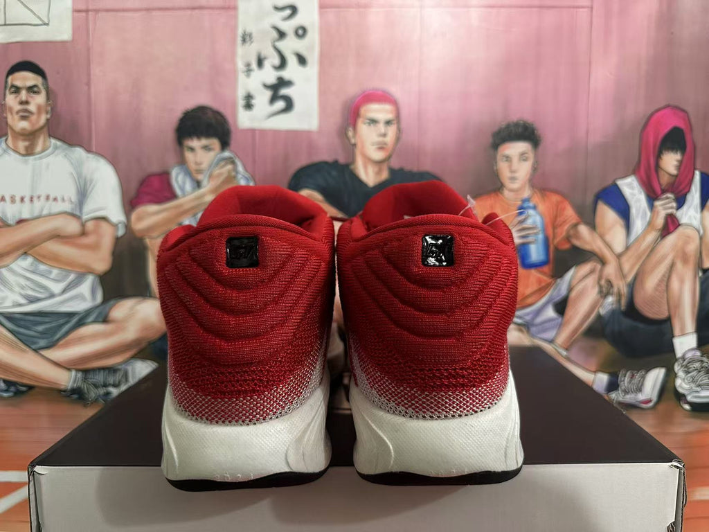 Nike Red and White Basketball Sneakers