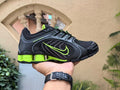 Nike Shox Black and Volt Green Sneakers