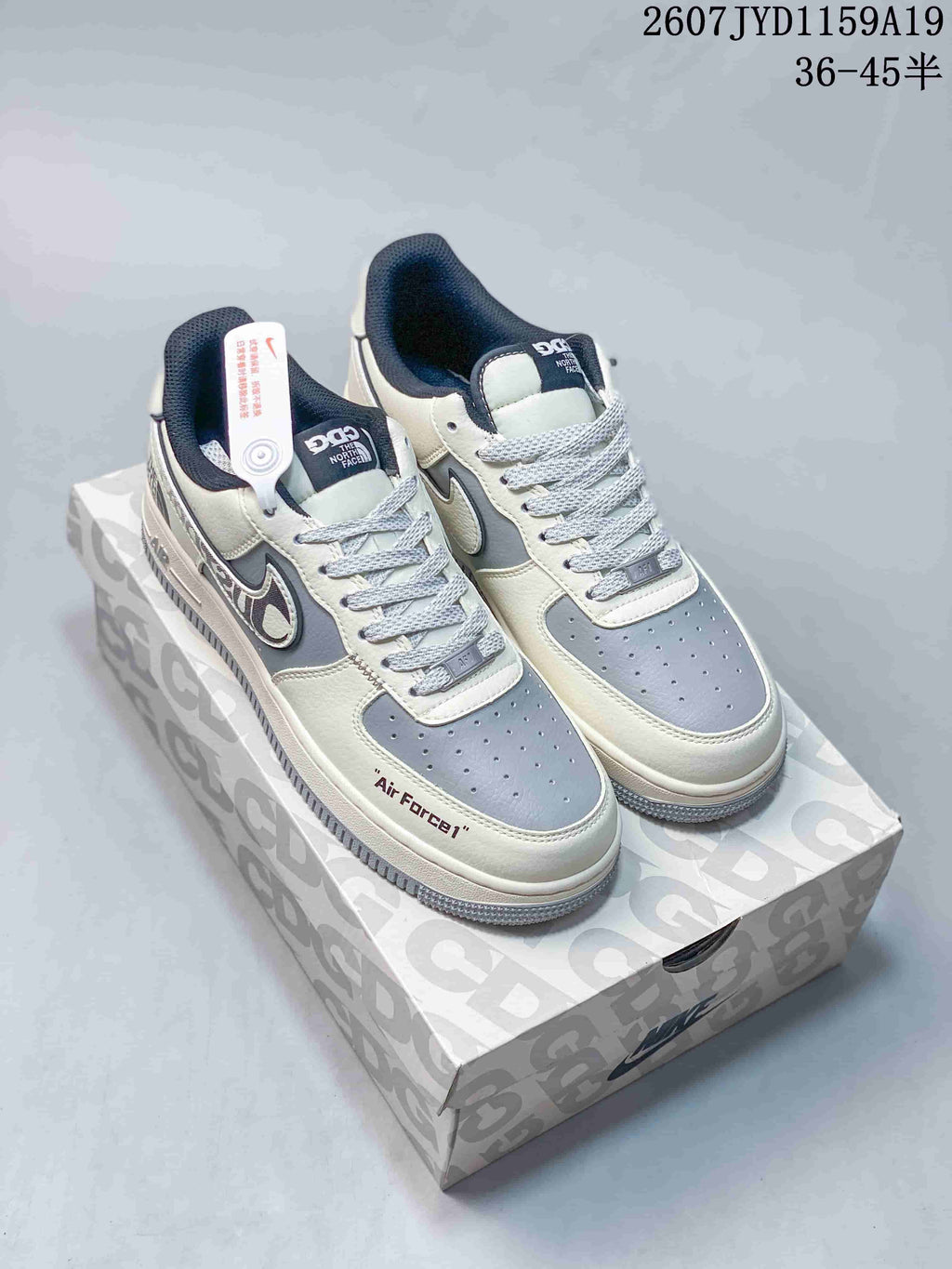 Nike Air Force 1 '07 Low White Gray Sneakers 2607JYD1159A19