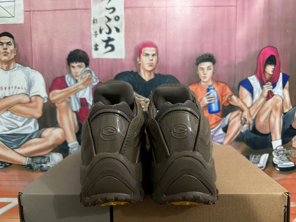 Brown E-Tek Low-Top Sneakers