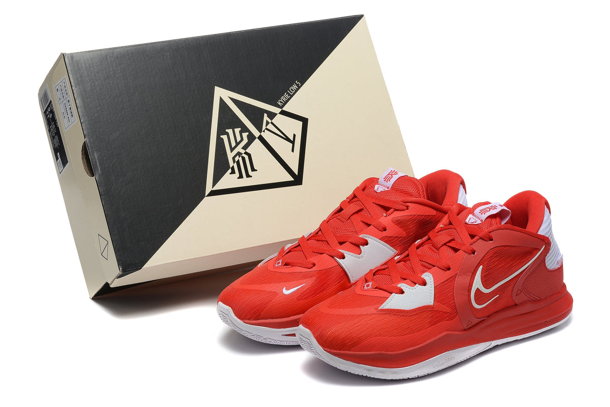 Nike Kyrie 5 Basketball Shoes, Red and White