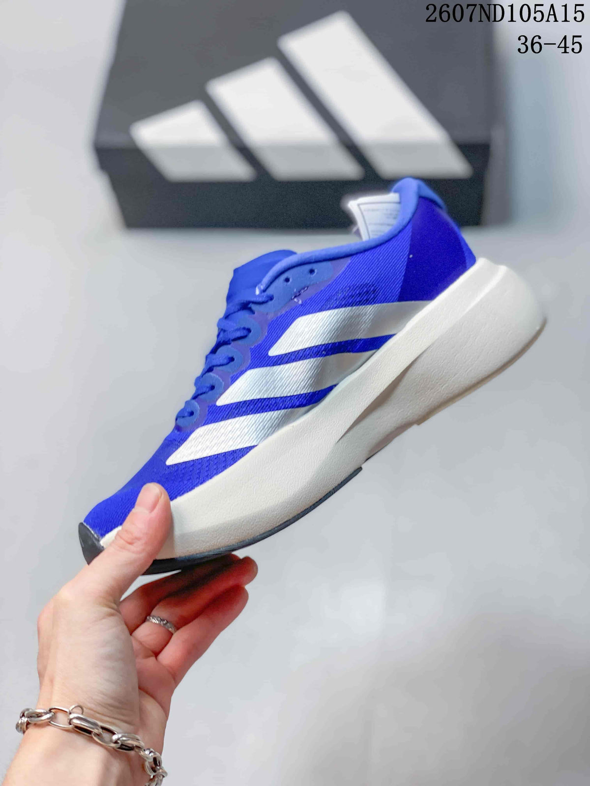 Adidas Adizero Evo SL Blue White Running Sneakers 2607ND105A15
