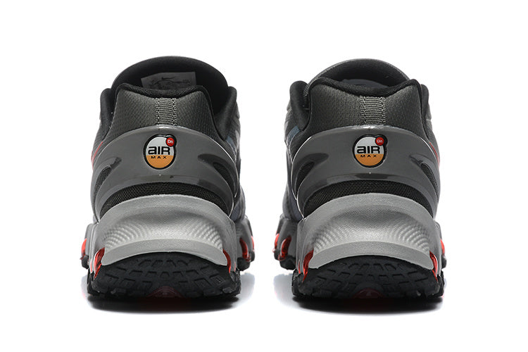 Nike Air Max Grey and Red Running-Style Sneakers