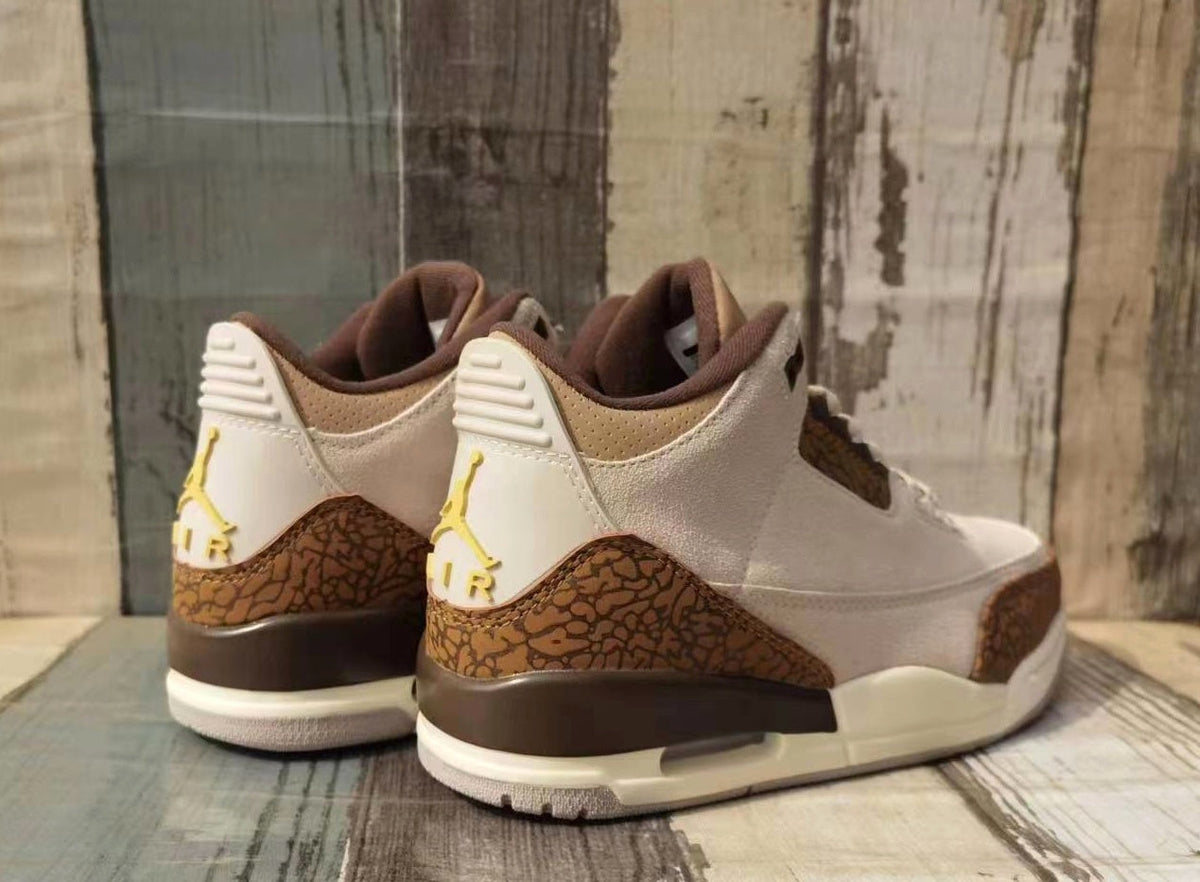 Jordan 3 Cream and Brown Low-Top Sneakers