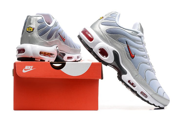 Nike Air Max Plus Sneakers White Silver Red